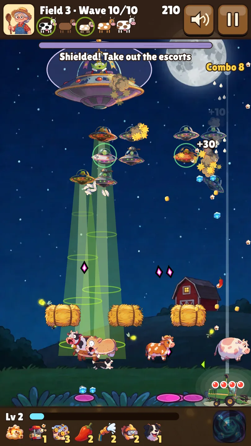 King Zorb's fleet beams up the herd