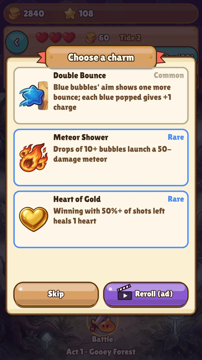 Choose a charm on the Expedition