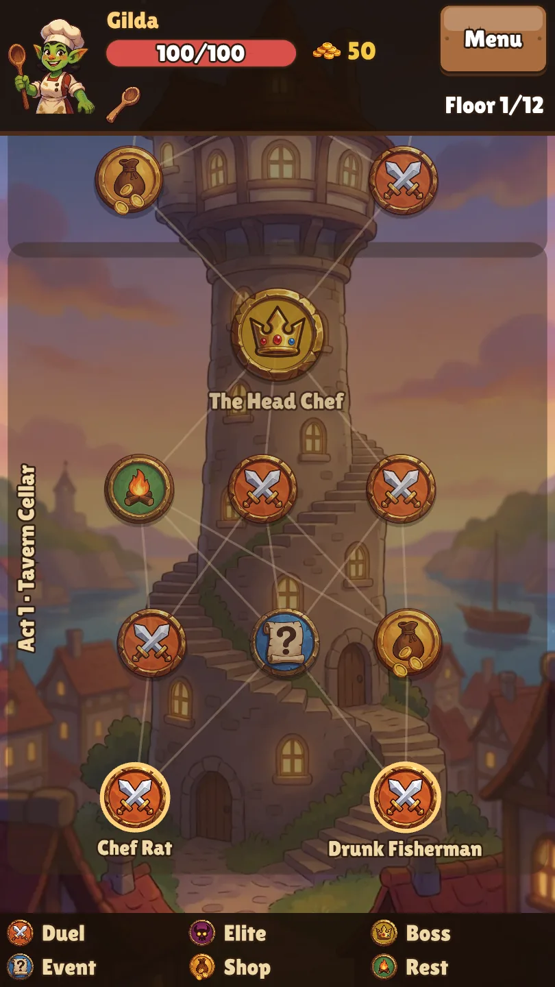 Plot your path up the tournament tower