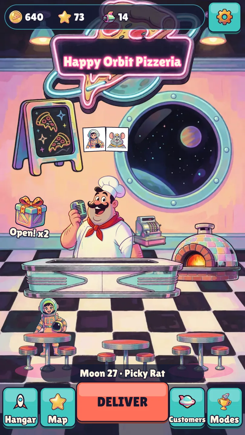 Run the Happy Orbit Pizzeria