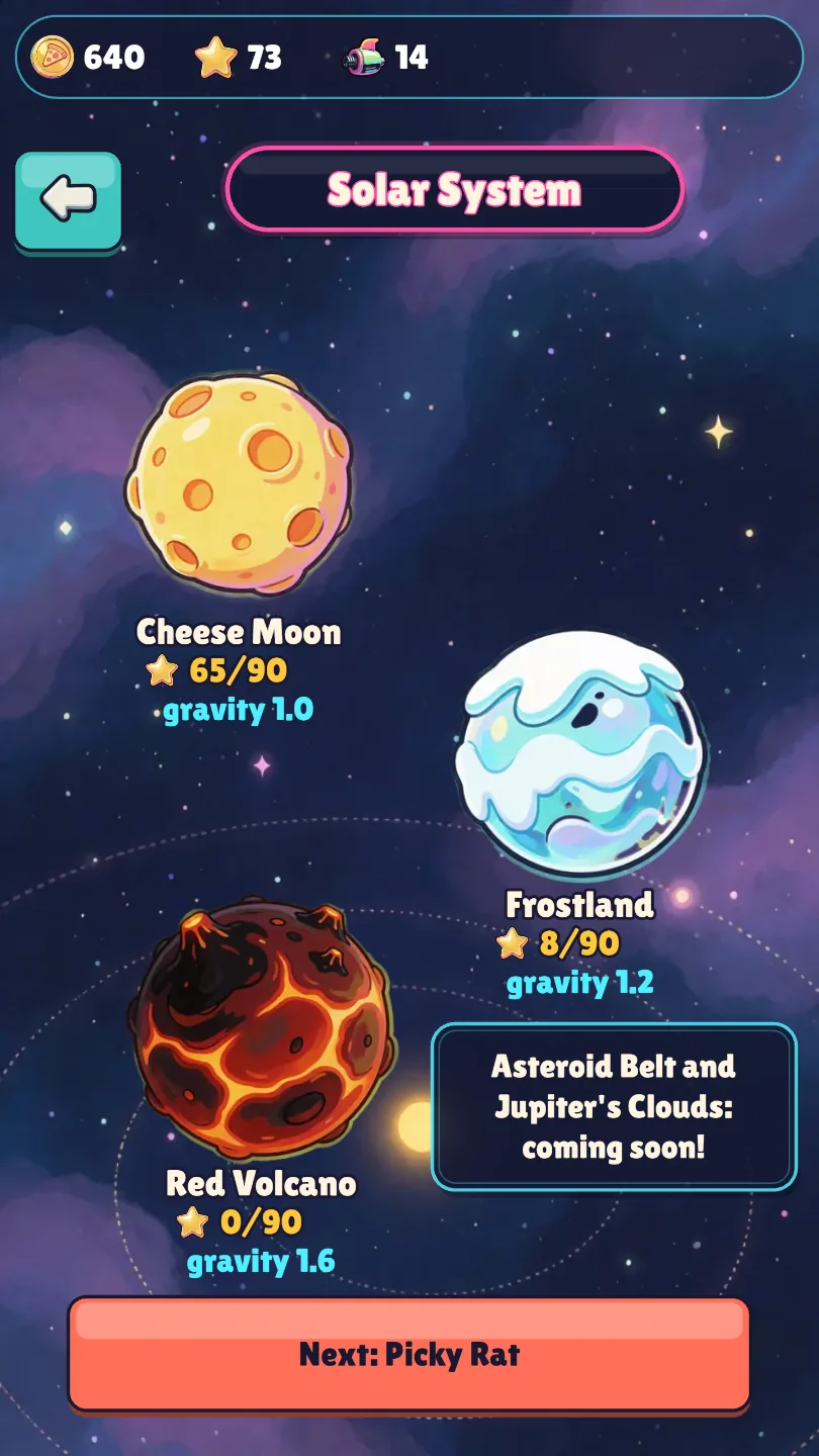 Deliver pizza across three wild worlds